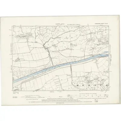 1890 Map of Lancashire LX.SE, 1894 Print