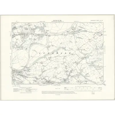 1909 Map of Lancashire LXI.SE, 1913 Print