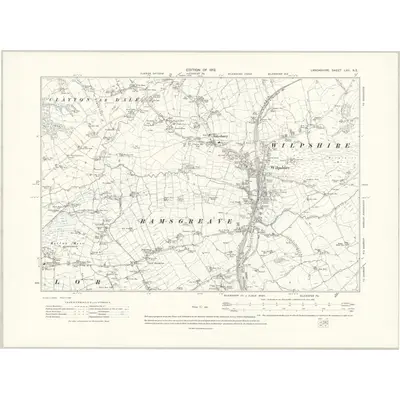 1910 Map of Lancashire LXII.NE, 1912 Print
