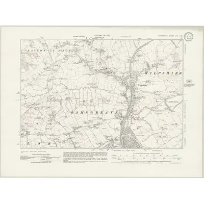 1929 Map of Lancashire LXII.NE, 1933 Print
