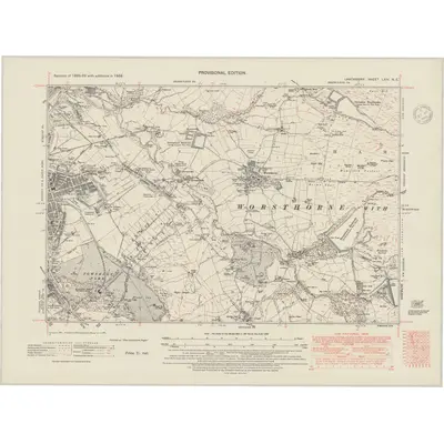 1938 Map of Lancashire LXIV.NE, 1948 Print