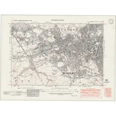 1938 Map of Lancashire LXIV.NW, 1946 Print
