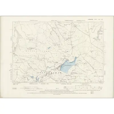 1891 Map of Lancashire LXIV.SW, 1895 Print