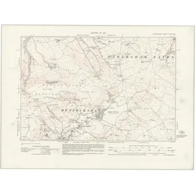 1928 Map of Lancashire LXIV.SW, 1931 Print