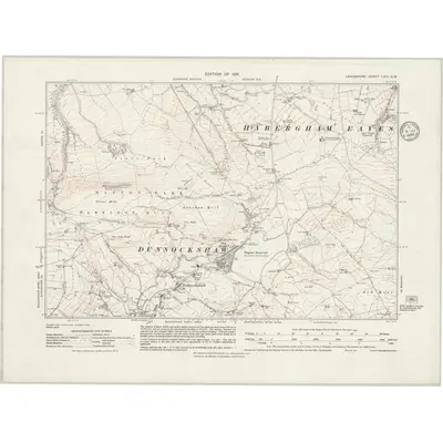1928 Map of Lancashire LXIV.SW, 1935 Print