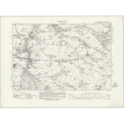 1929 Map of Lancashire LXIX.NE, 1932 Print