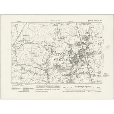 1928 Map of Lancashire LXIX.SW, 1931 Print