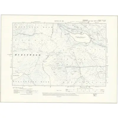 1909 Map of Lancashire LXV.NW, 1913 Print