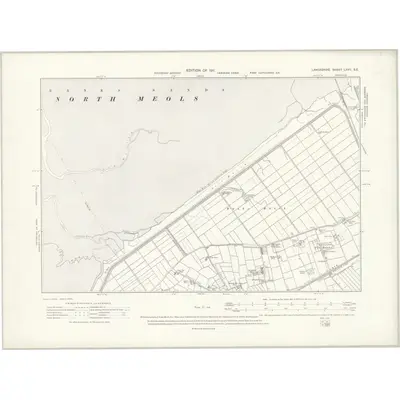 1908 Map of Lancashire LXVII.SE, 1911 Print