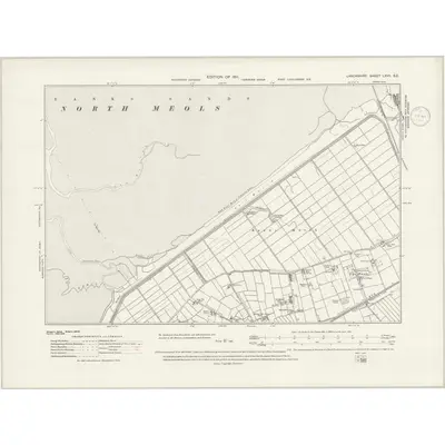 1908 Map of Lancashire LXVII.SE, 1938 Print