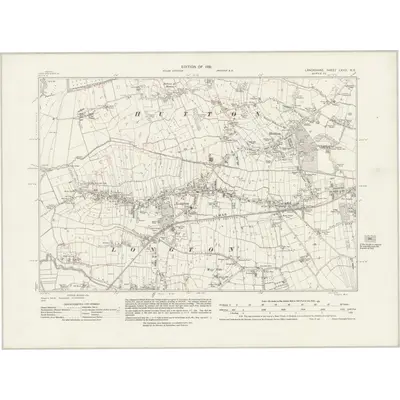 1929 Map of Lancashire LXVIII.NE, 1931 Print