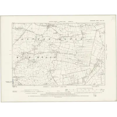 1892 Map of Lancashire LXVIII.SE, 1894 Print