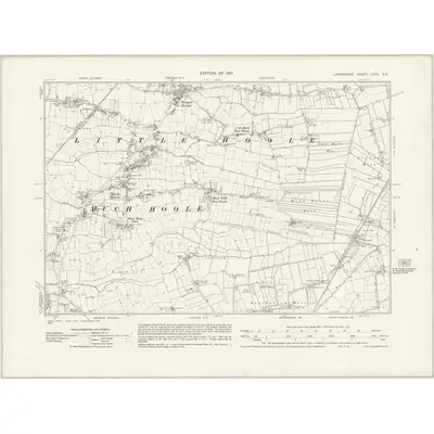 1929 Map of Lancashire LXVIII.SE, 1931 Print
