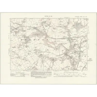 1929 Map of Lancashire LXX.NW, 1931 Print