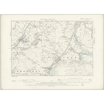 1891 Map of Lancashire LXX.SW, 1894 Print