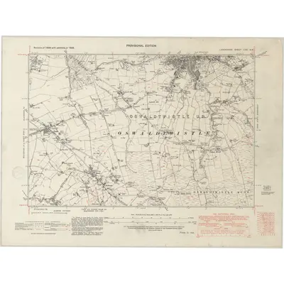 1938 Map of Lancashire LXXI.NW, 1947 Print