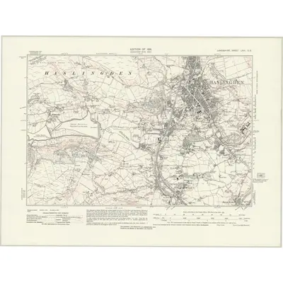 1928 Map of Lancashire LXXI.SE, 1931 Print