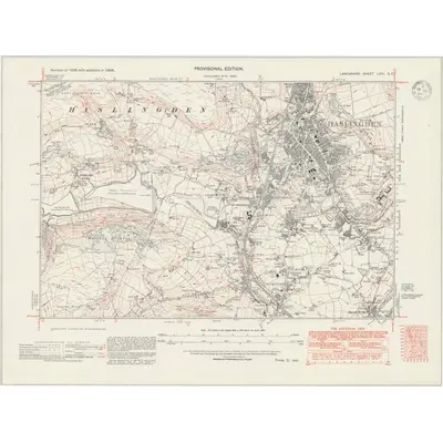 1938 Map of Lancashire LXXI.SE, 1947 Print