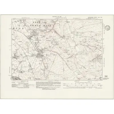 1928 Map of Lancashire LXXI.SW, 1935 Print