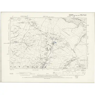 1891 Map of Lancashire LXXII.NE, 1894 Print