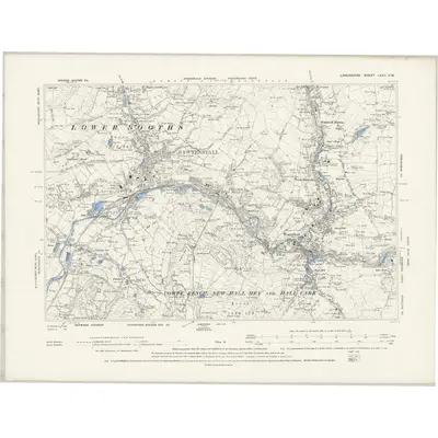 1891 Map of Lancashire LXXII.SW, 1894 Print