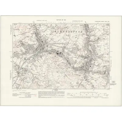 1928 Map of Lancashire LXXII.SW, 1931 Print
