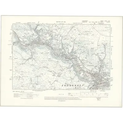 1909 Map of Lancashire LXXIII.NW, 1912 Print