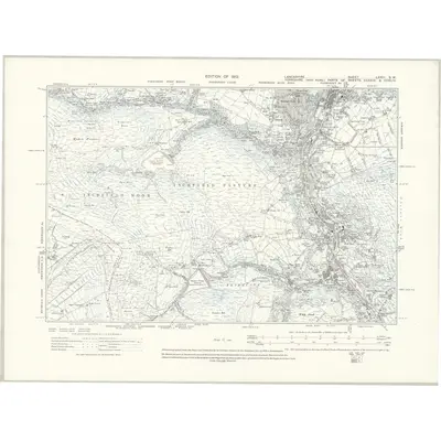 1909 Map of Lancashire LXXIII.SW, 1912 Print
