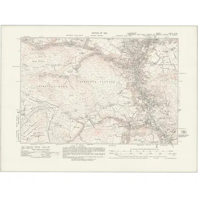 1928 Map of Lancashire LXXIII.SW, 1932 Print