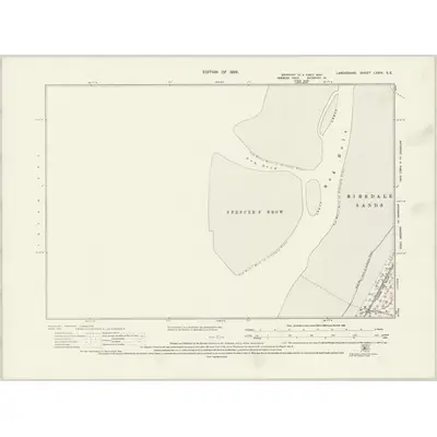 1926 Map of Lancashire LXXIV.SE, 1929 Print