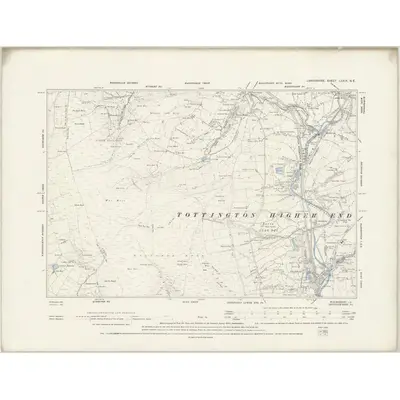 1891 Map of Lancashire LXXIX.NE, 1894 Print