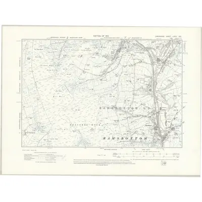 1908 Map of Lancashire LXXIX.NE, 1912 Print