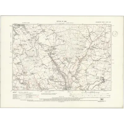 1927 Map of Lancashire LXXIX.NW, 1936 Print