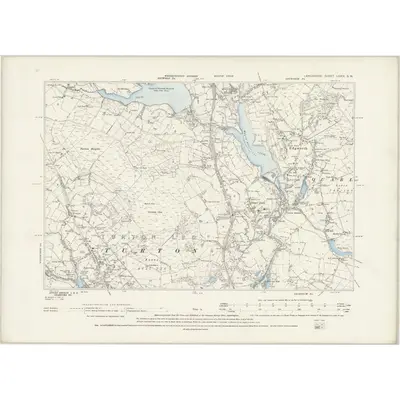 1890 Map of Lancashire LXXIX.SW, 1894 Print