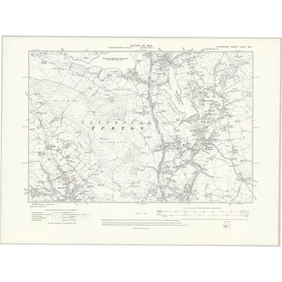 1908 Map of Lancashire LXXIX.SW, 1912 Print