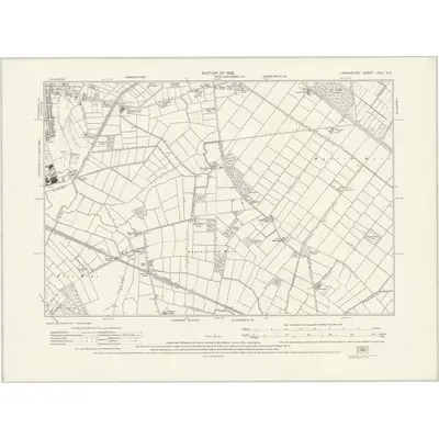 1926 Map of Lancashire LXXV.SE, 1929 Print