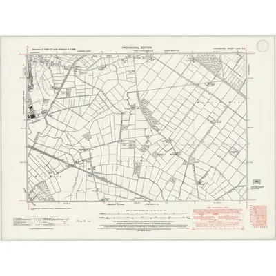1938 Map of Lancashire LXXV.SE, 1946 Print
