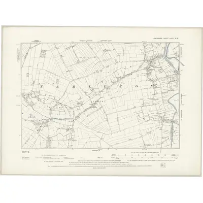 1893 Map of Lancashire LXXVI.NW, 1894 Print