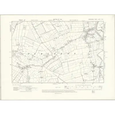 1908 Map of Lancashire LXXVI.NW, 1912 Print