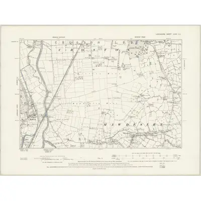 1891 Map of Lancashire LXXVI.SE, 1894 Print