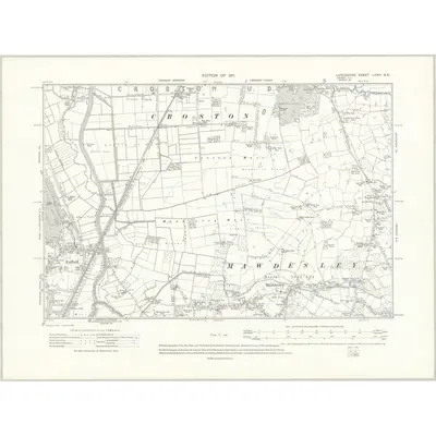 1908 Map of Lancashire LXXVI.SE, 1911 Print