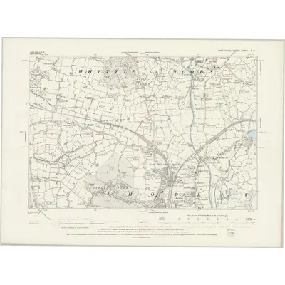 1888 Map of Lancashire LXXVII.NE, 1895 Print