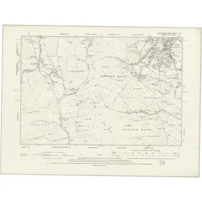 1890 Map of Lancashire LXXVIII.NE, 1894 Print