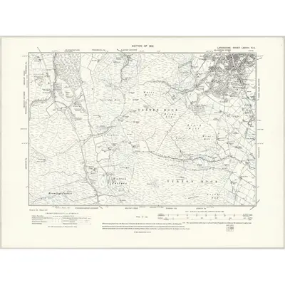1909 Map of Lancashire LXXVIII.NE, 1912 Print