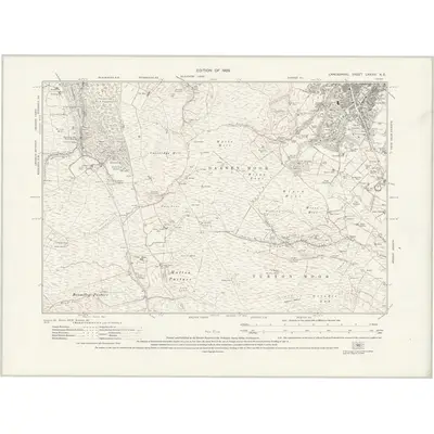 1927 Map of Lancashire LXXVIII.NE, 1929 Print