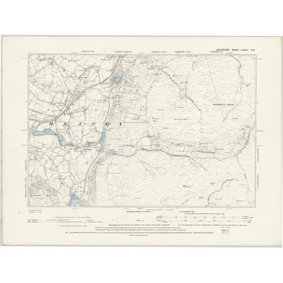 1891 Map of Lancashire LXXVIII.NW, 1894 Print