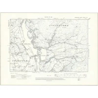 1909 Map of Lancashire LXXVIII.SW, 1912 Print