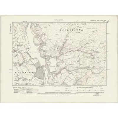 1927 Map of Lancashire LXXVIII.SW, 1930 Print