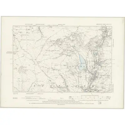 1891 Map of Lancashire LXXX.NE, 1894 Print