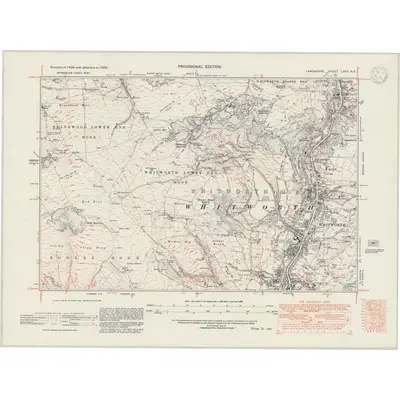 1938 Map of Lancashire LXXX.NE, 1947 Print